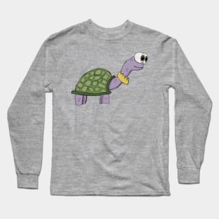 Turtle with crown around its neck Long Sleeve T-Shirt